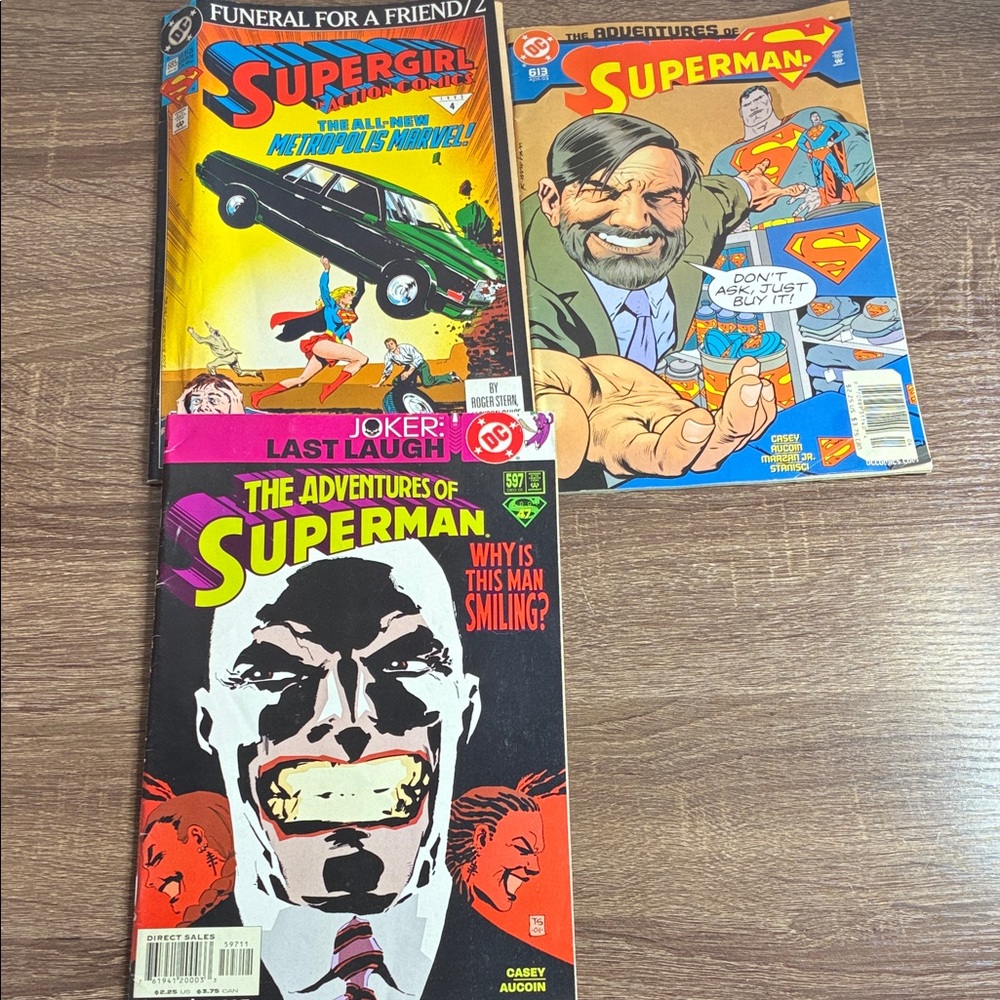 Vintage Superman and Supergirl Comic Book Lot of 3